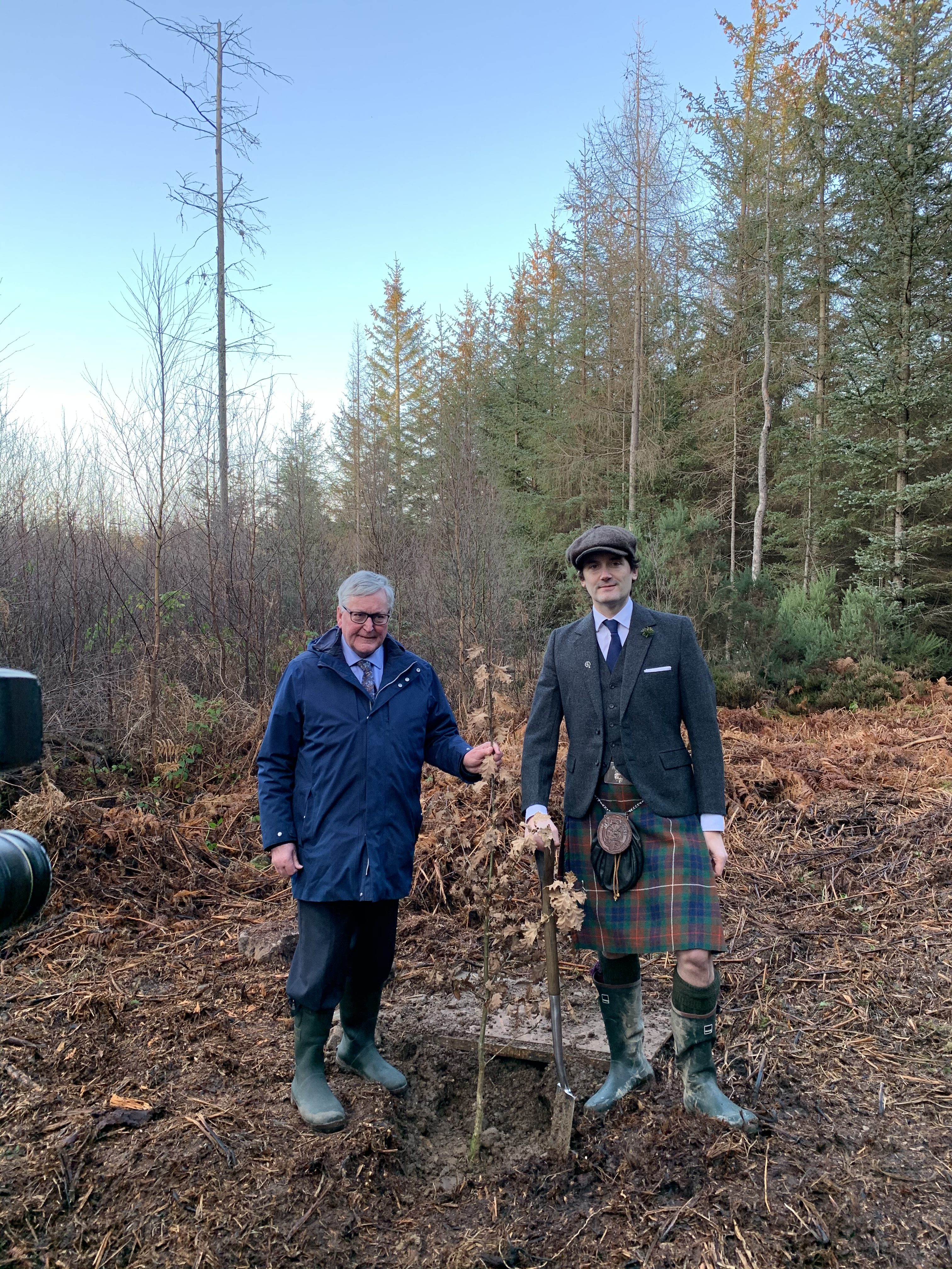 Oak planted to commemorate 100 years of public forestry in Scotland