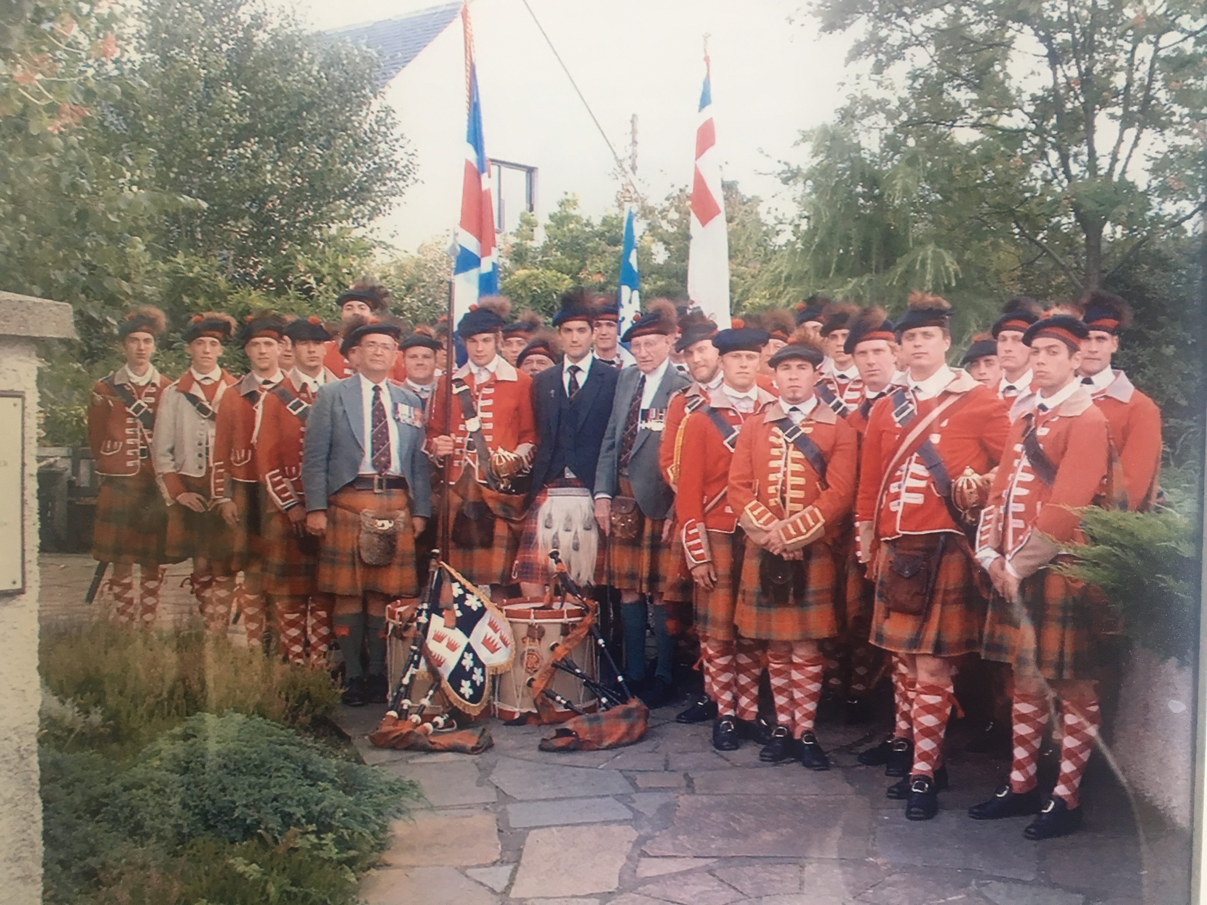 The current Lovat with the 78th in Beauly, 2007