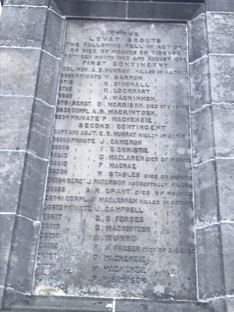 Lovat Scouts who fell in South Africa